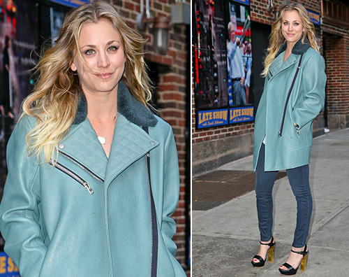 Kaley Kaley Cuoco ospite da David Letterman