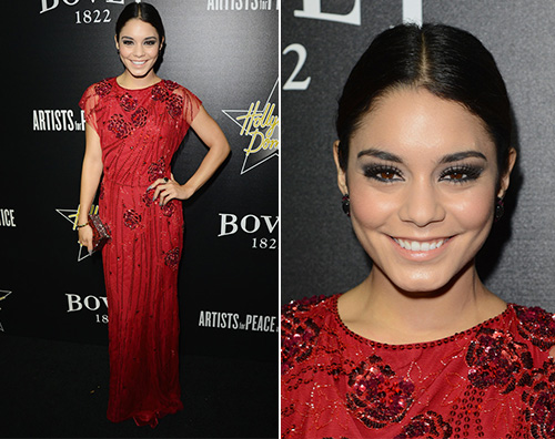 VanessaHudgens Vanessa Hudgens in rosso per beneficenza 