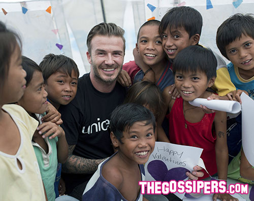 beckham11 David Beckham nelle Filippine con lUnicef