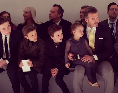 beckham2 La famiglia Beckham alla New York Fashion Week