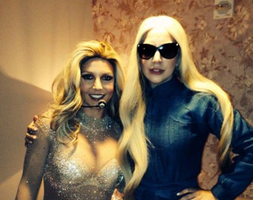 gaga spears Lady Gaga ad un concerto di Britney Spears