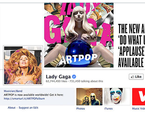 gaga Anche le star festeggiano il compleanno di Facebook