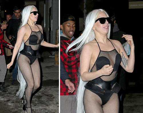 gaga1 Lady Gaga seminuda nel freddo di NY