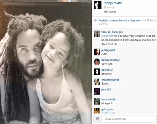 lenny Lenny Kravitz nostalgico su Instagram