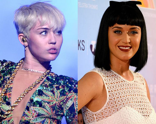 mileykatys Litigio via Twitter per Miley Cyrus e Katy Perry