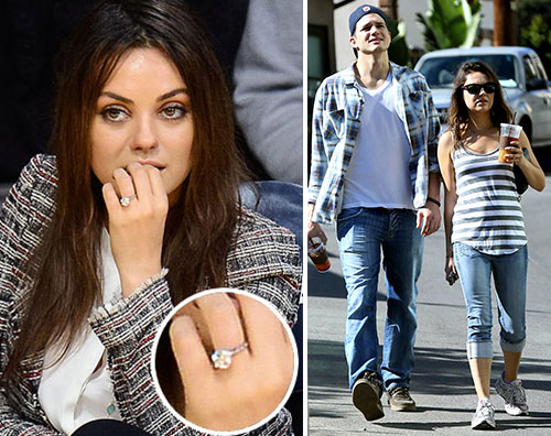 Qualche dettaglio sullanello di fidanzamento di Mila Kunis web Qualche dettaglio sullanello di fidanzamento di Mila Kunis