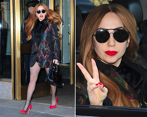 Gaga Lady Gaga  quasi  naturale a New York
