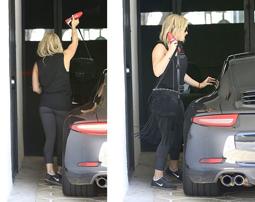 duffporche Hilary Duff sorridente in palestra