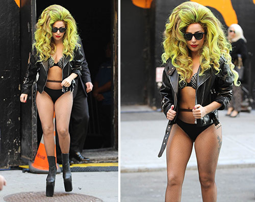 gaga2 Lady Gaga in lingerie da Letterman