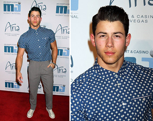 nickjonas Nick Jonas tutto muscoli a Las Vegas