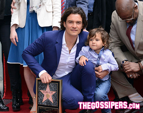 orlando flyn Orlando Bloom festeggia la sua stella con Flynn