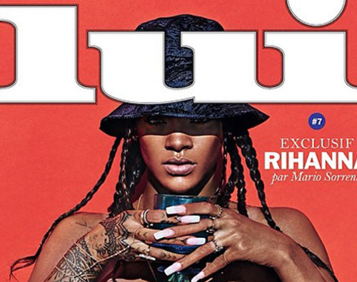 rihanna lui Rihanna senza veli sulla rivista Lui