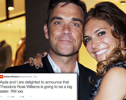 robbieayda Robbie Williams sarà papà per la seconda volta!