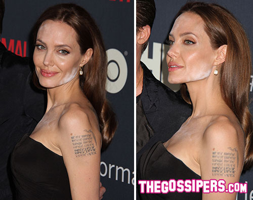 angelina trucco Clamoroso errore nel makeup per Angelina Jolie!
