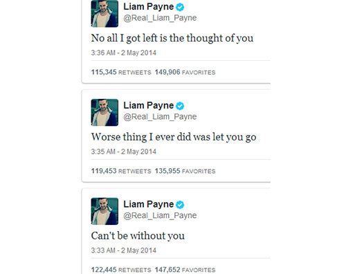 liam twitter Liam Payne devastato dalla rottura con la fidanzata