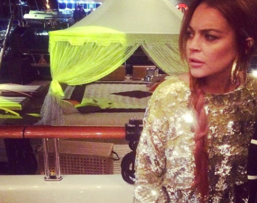 lohan2 Anche Lindsay Lohan fa tappa a Cannes