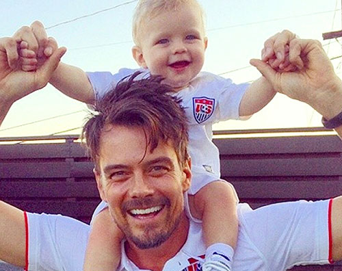 duhamel Josh Duhamel tifa per gli USA insieme al figlio