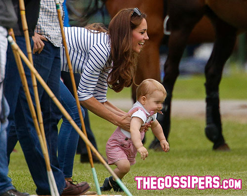 georgino Kate Middleton sportiva con George e William
