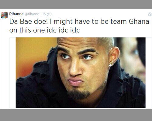 rihanna boateng Rihanna fa apprezzamenti su Kevin Prince Boateng