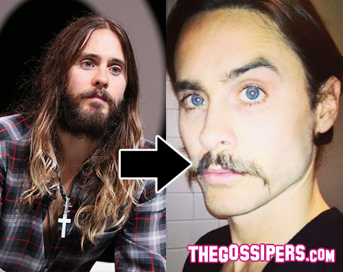 trasformazionejared Jared Leto sfoggia i baffi su Instagram