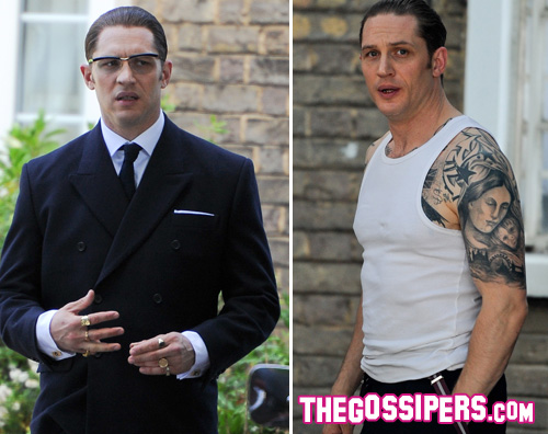 hardy1 Tom Hardy è un trasformista sul set di Legend