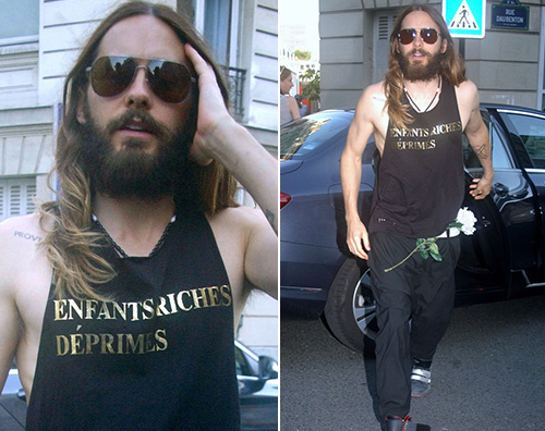 jared Jared Leto a Parigi per un concerto