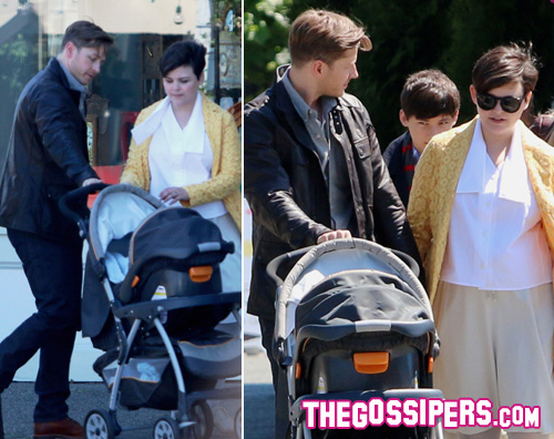 josh ginni Ginnifer Goodwin e Josh Dallas sul set con Oliver