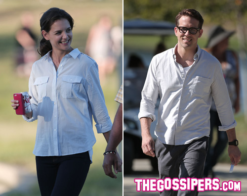 katie ryan2 Katie Holmes e Ryan Reynolds sono una famiglia felice