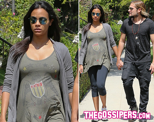 ZoeSaldana Zoe Saldana a Los Angeles con Marco Perego