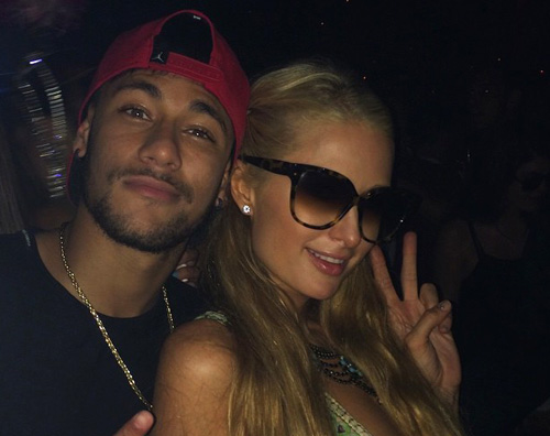Paris Hilton in discoteca con Neymar neymar1 Paris Hilton in discoteca con Neymar