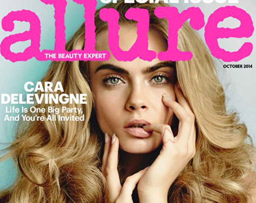 CoverCara Cara Delevingne nuda per Allure Magazine