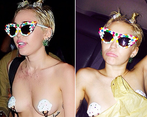 Mile2 Miley Cyrus hot al party di Alexander Wang
