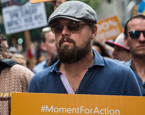 leo Leonardo Di Caprio in marcia per People’s Climate March 