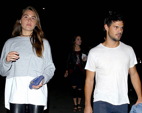 taylor Taylor Lautner senza Marie al concerto di Drake 