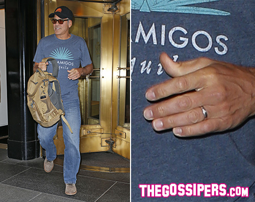 George George Clooney con la fede al dito a New York