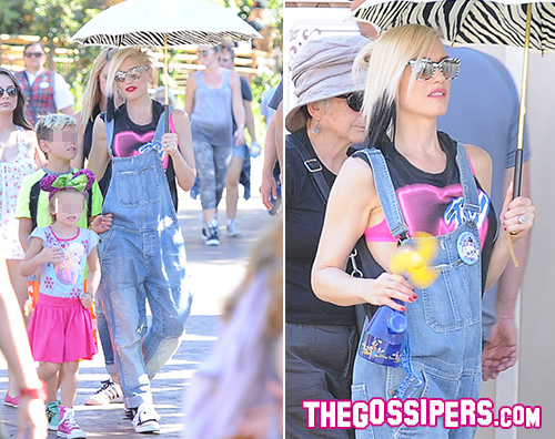 Gwen Gwen Stefany in salopette a Disneyland