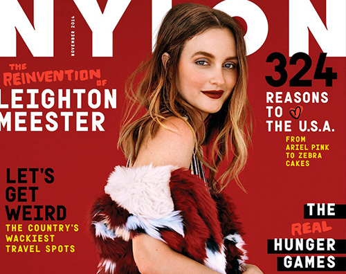 Leighton Cover Leighton Meester su Nylon Magazine di novembre