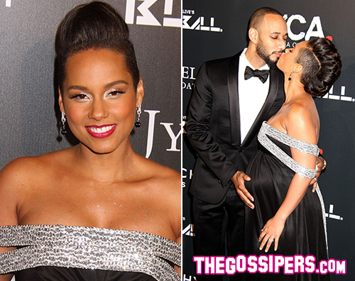 kikapress orizzontale copia2 Alicia Keys col pancione al gala di Keep A Child Alive