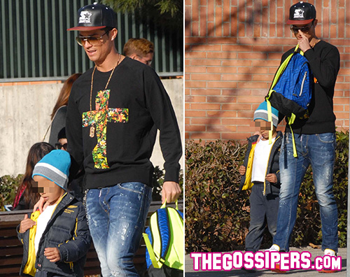 Cristiano  Cristiano Ronaldo passeggia con suo figlio