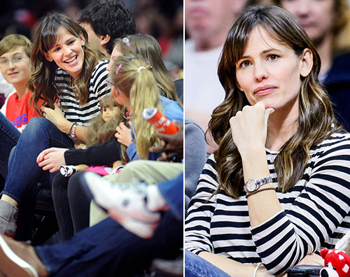 Jennifer Garner Jennifer Garner tifa per i Los Angeles Clippers