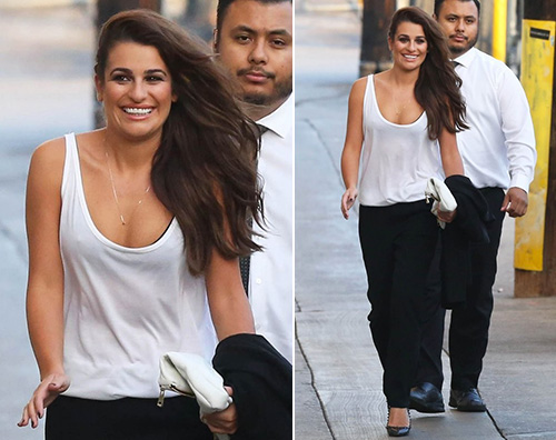 Lea Michele2 Lea Michele al Jimmy Kimmel Live