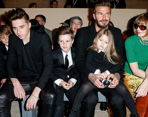 Famiglia Beckham La famiglia Beckham a New York per la sfilata di Victoria