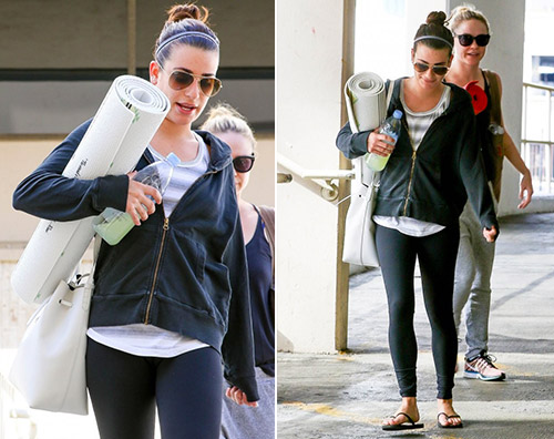 lea michele Lea Michele fa Yoga a West Hollywood