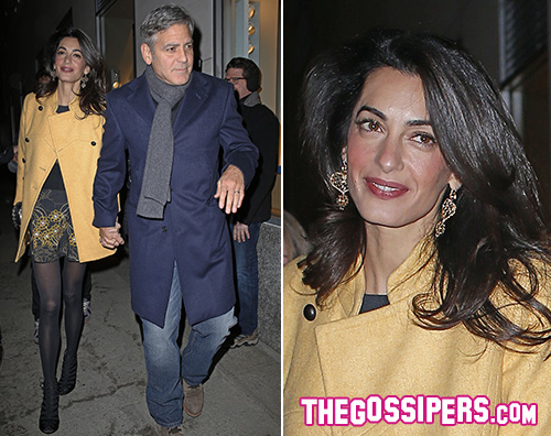 Amal e George George Clooney e Amal a cena fuori