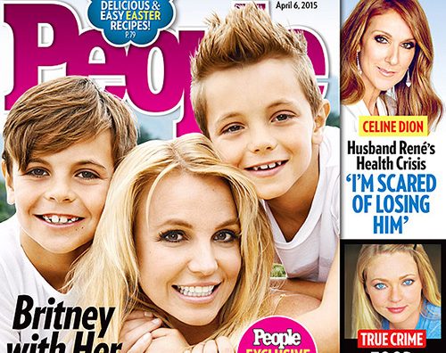 Britney Spears cover People Britney Spears con i suoi ragazzi su People