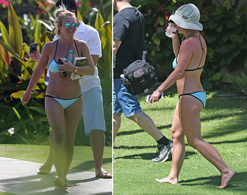 Britney Spears in costume Britney Spears mostra il fisico alle Hawaii