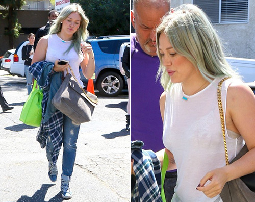 Hilary Duff I capelli blu di Hilary Duff sono già sbiaditi