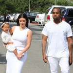 Kim Kanye North 150x150 Il clan Kardashian in bianco per Pasqua