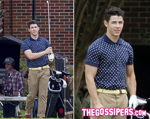 Nick Jonas Nick Jonas muscoli sul set di Scream Queens