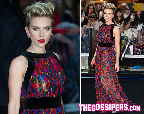 Scarlett1 Il cast di Avenger: Age Of Ultron arriva a Londra